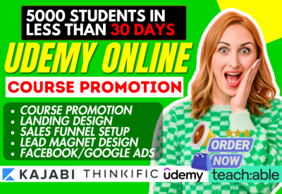 I will Udemy Online Course Enrollment, Udemy Online Course Promotion, Udemy Rating