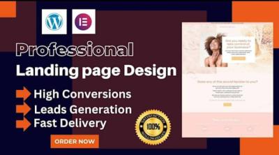 I Will Design Landing Page, Lead Capture Page, WordPress Landing Page & Sales Funnel