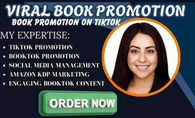 I will viral booktok video audiobook kindle book promotion amazon kdp