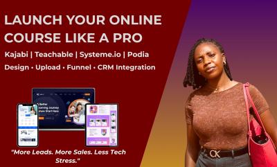 I Will Create, Design, and Market Your Online Course on Kajabi, Teachable, or Systeme.io