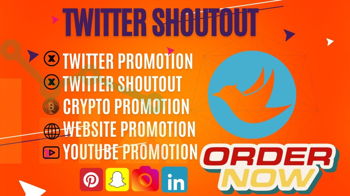 I will do Twitter shoutout and promotion to 1M USA, UK IG, YT, FB crypto audience