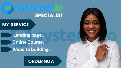 I will set up Systeme io website, online course, and landing page