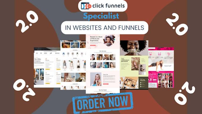 I will build ClickFunnels website, funnel, and landing page
