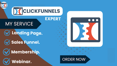 I will build ClickFunnels landing page, sales funnel, and membership site