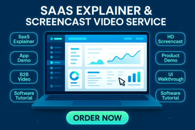 I will create 2D & 3D SaaS Explainer App Demo in HD Screencast for B2B Products