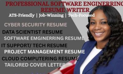 I will craft a software engineering, ATS optimized tech, IT tech, and federal resumes
