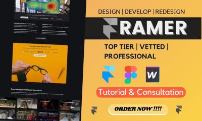 I will design or develop Framer website, Framer landing page, Framer expert, Framer tutor