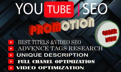 I will do best YouTube Video SEO Expert and Channel Growth Manager