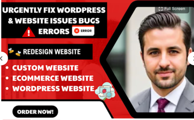 I will urgent troubleshoot repair WordPress website fix bugs error revamp clone website