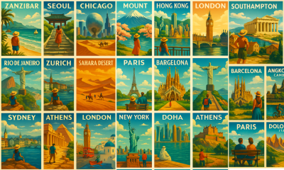 I will retro vintage poster modern travel poster landscape poster postcard nation park