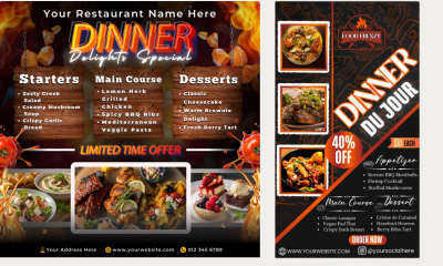 I will do editable restaurant menu design, food pub menu design, digital menu board design