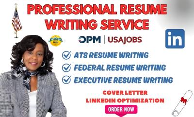 I Will Write ATS-Optimized Resume, Federal Resume, for USAJOBS, Executive Resume & CV