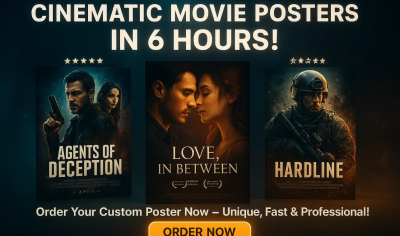 I will create vintage movie poster, sports event, travel, business quotes wall art