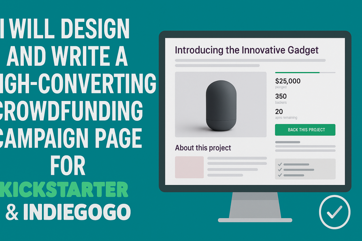 Write High Converting Kickstarter or Indiegogo Campaign Pages That Convert