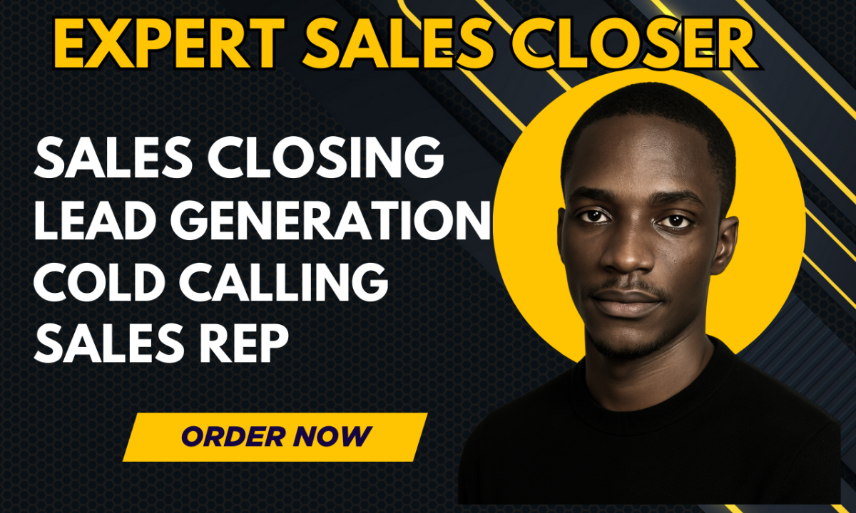 I will sales closer salesperson sales leads salesrep virtual assistant high-ticket sales