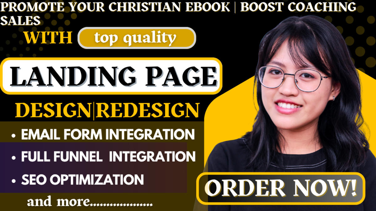 I will design a professional landing pages for coaches, authors or online experts