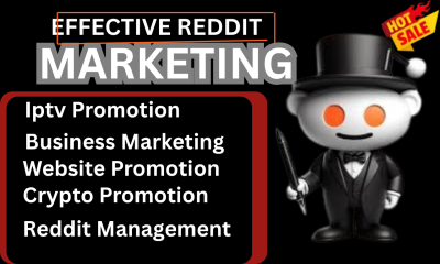 I will do Reddit Post IPTV Website, AI App, SaaS, Crypto, Solana Website and Ad X Blog