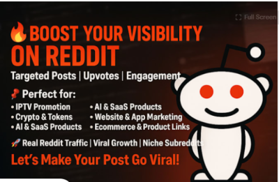 I will do Reddit post for IPTV website, crypto business, eCommerce, SaaS product, SEO
