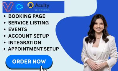 I Will Create Acuity Scheduling Vagaro Beauty Spa Website with Online Booking
