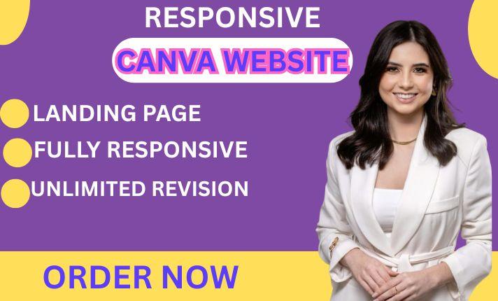 I will design attractive and amazing Canva websites, portfolios, and landing pages