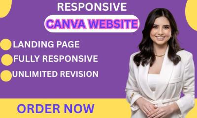 I will design attractive and amazing Canva websites, portfolios, and landing pages