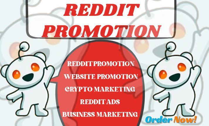 I will promote your ecommerce business with Reddit marketing, SAA, AI app, and crypto