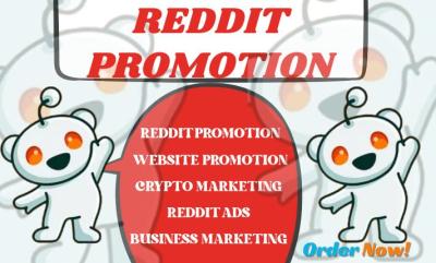 I will promote your ecommerce business with Reddit marketing, SAA, AI app, and crypto