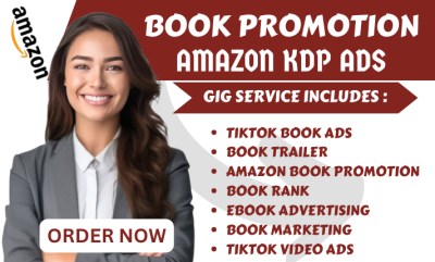 I will do book promotion ebook marketing amazon kdp ads tik tok influencer booktok