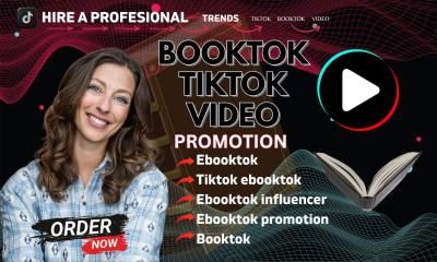 I will grow your EbookTok TikTok EbookTok influencer promotion BookTok on TikTok