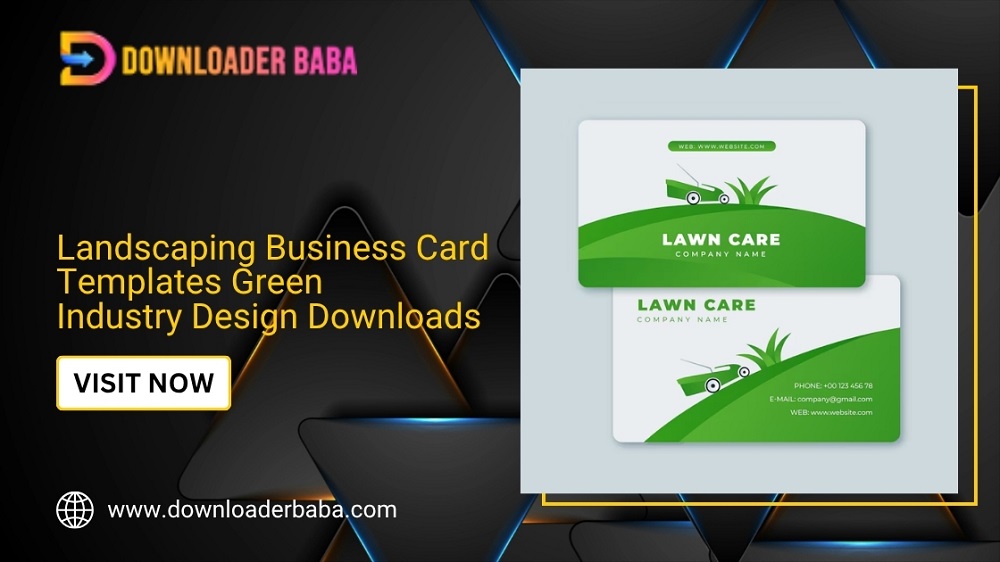 Landscaping Business Card Templates: Green Industry Design Downloads