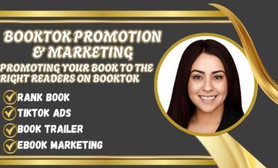 I will viral book promotion book ads booktok rank book trailer tik tok promotion