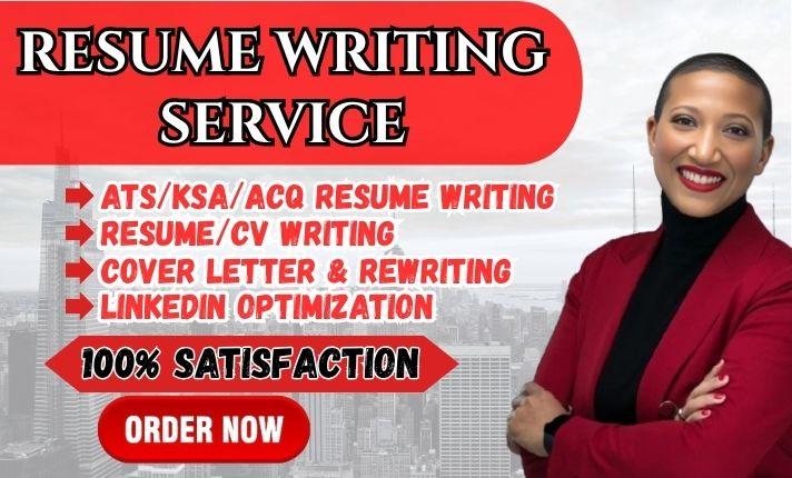 I Will Write Professional Resume Writing ATS Resume Executive Resume and LinkedIn Optimization