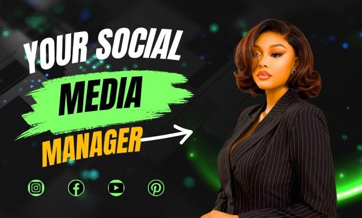I will be your social manager and social media marketing manager content creator