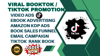 I will viral booktok video ads rank seo amazon kdp book advertising tiktok marketing