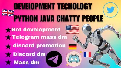 I will build mass dm bot telegram dm bot discord mass reddit dm bot build mass dm bot telegram dm bot discord mass reddit dm bot