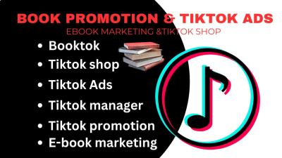 I will promote your book BookTok KDP Ebook Marketing Amazon Ads Book Publisher
