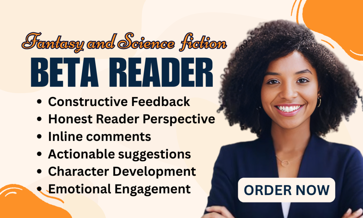 I Will Beta Read Science Fiction Novel, Fantasy, Children Book Developmental Editor