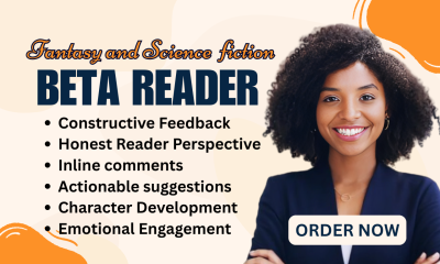 I Will Beta Read Science Fiction Novel, Fantasy, Children Book Developmental Editor