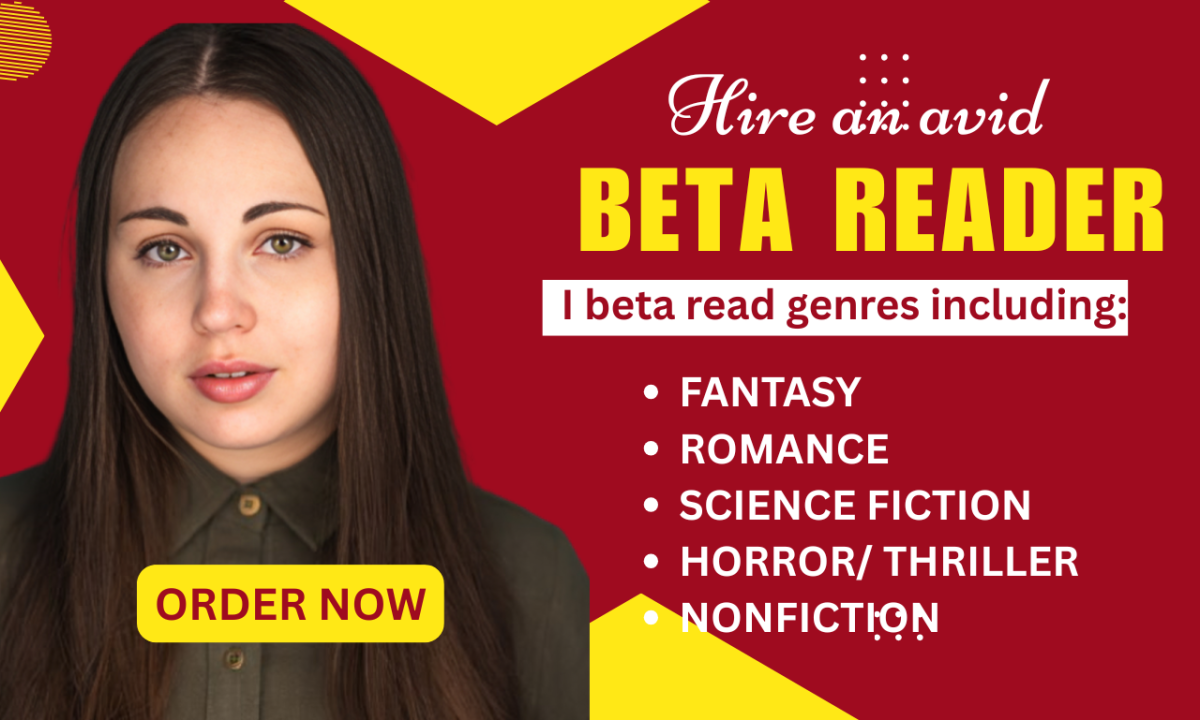 I will alpha, beta read sci-fi novel, romance book, fantasy developmental editor