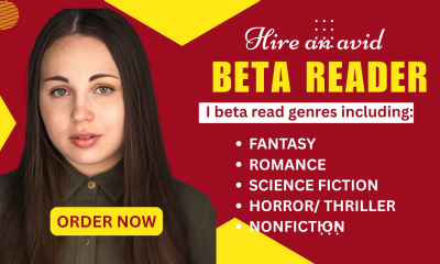 I will alpha, beta read sci-fi novel, romance book, fantasy developmental editor