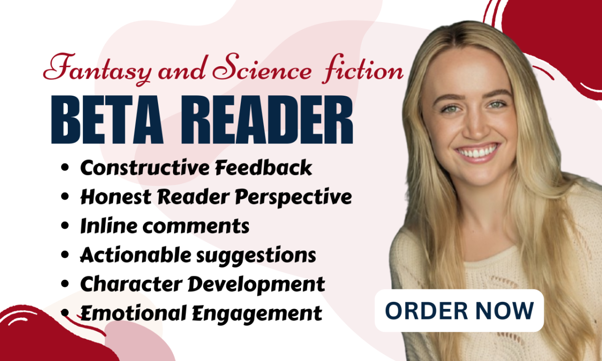 I Will Alpha, Beta Read, Critique Sci-Fi & Fantasy Fiction Book & Provide Developmental Editing