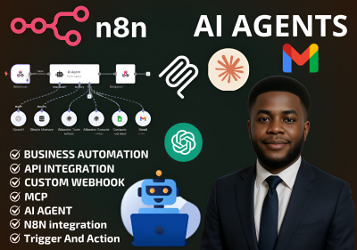 I will build n8n ai agent, n8n automation, n8n workflow, n8n api integration