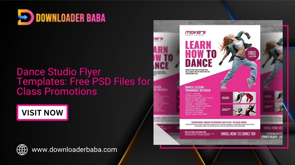 Dance Studio Flyer Templates: Free PSD Files for Class Promotions