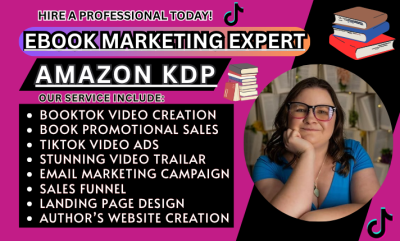 I will viral book rank booktok marketing KDP ads audiobook to tiktok booktok promotion
