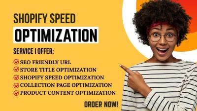 I will optimize your Shopify site speed, page speed, and overall website performance