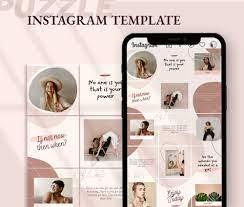 I will design aesthetic Instagram puzzle feed post and stories for your profile