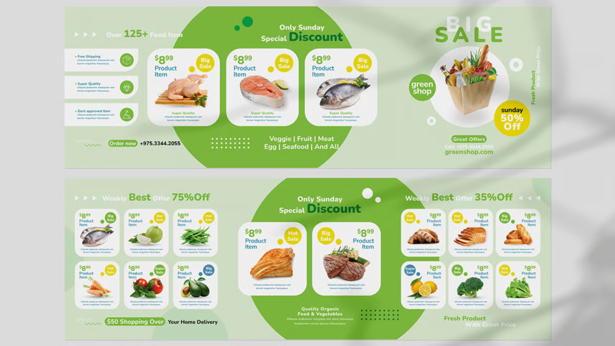 I will design attractive clean restaurant food menu, food brochure, food flyer design