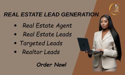 I will do real estate lead generation realtor lead real estate agent and email list