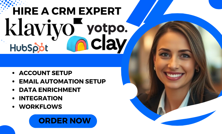 I will set up Clay, Clay.com, HubSpot CRM, Klaviyo, Instantly AI, Yotpo SMSBump Expert