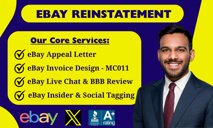 I will do eBay Reinstatement, eBay Appeal Letter to Remove eBay MC011, eBay Suspension